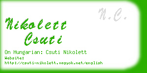 nikolett csuti business card